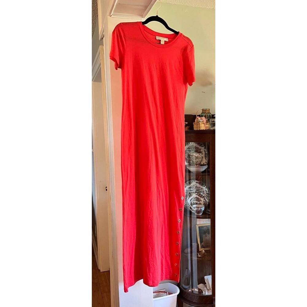 MICHAEL KORS WOMEN'S GROMMET-TRIM MAXI DRESS; Size XS; MELON COLOR